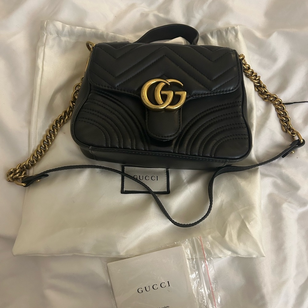 Gucci GG Marmont Mini Top Handle cross-body Bag